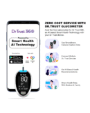 Dr TrustFully Automatic Blood Sugar Testing Glucometer Machine with 10 Strips(Black)