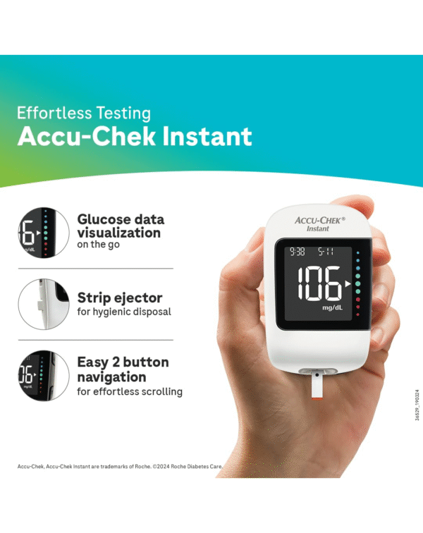 Accu-Chek Instant Blood Glucose Glucometer (with Bluetooth) - Image 5