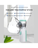 Portable Mesh Nebulizer, One-Button Operation, Silent Operation, High Nebulization Rate, Medical Grade Materials, USB, White