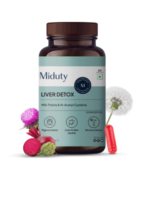 Miduty Liver Detox Supplement Milk Thistle with N-Acetyl Cysteine 900 mg