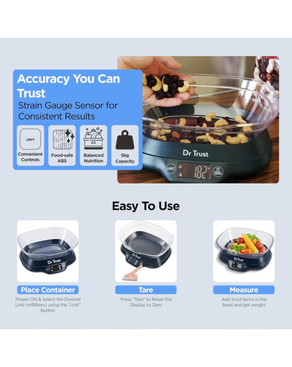 Dr Trust Electronic Kitchen Digital Scale Weighing Machine (Blue) - Image 5