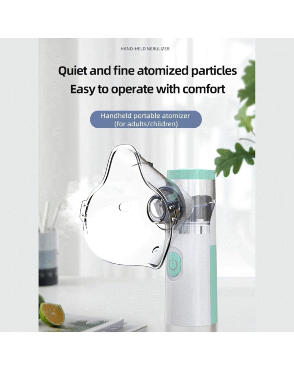 Portable Mesh Nebulizer, One-Button Operation, Silent Operation, High Nebulization Rate, Medical Grade Materials, USB, White - Image 2