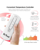 Dr Trust USA Velvet Orthopedic Electric Heating Pad for Back Pain