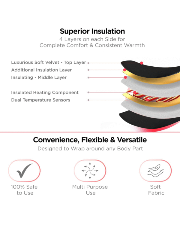 Dr Trust USA Velvet Orthopedic Electric Heating Pad for Back Pain - Image 5