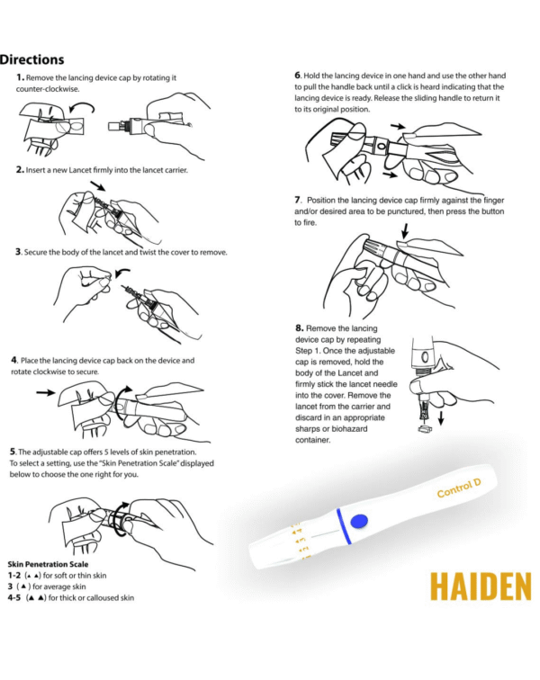 Control D Comfort Lancing Device (White) - Image 4