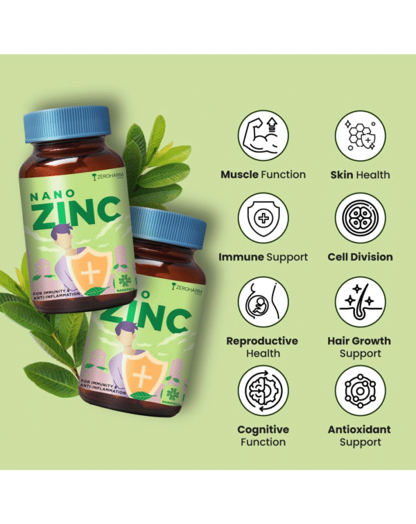ZEROHARM Zinc Tablets | Guava Leaves Extract | 600mg per Serving - Image 4