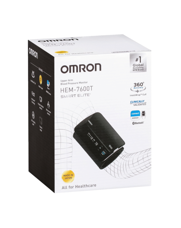 Omron Smart Elite+ HEM 7600T Tubeless 360° Accurate Digital Blood Pressure Monitor - Image 2
