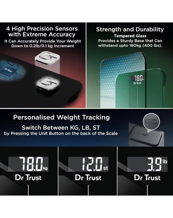 Dr Trust USA Inspire Personal Digital Electronic Weight Machine - Image 3