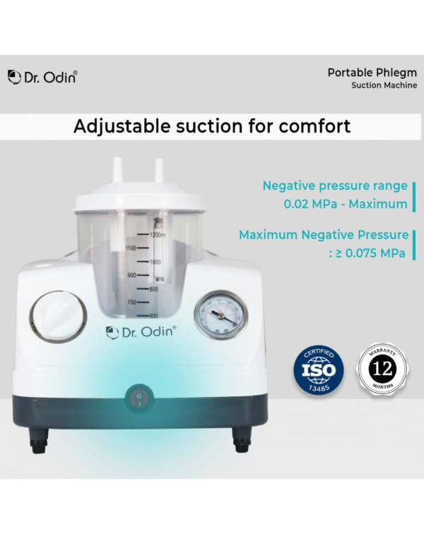 OSU 301 Portable Phlegm Suction Machine with 1200ml Jar - Image 2