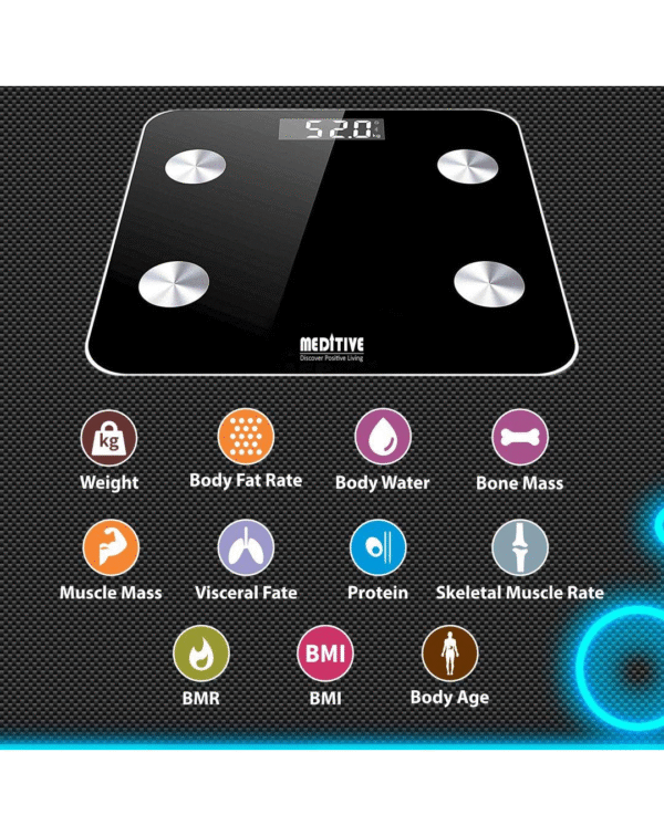 MEDITIVE Bluetooth Digital BMI Weight Scale - Image 4