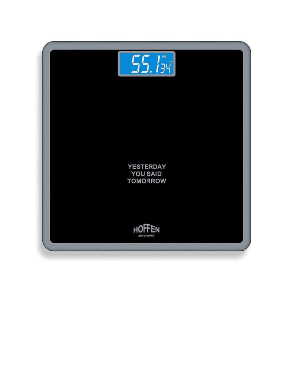 Hoffen Thick Tempered Glass Digital Electronic LCD Personal Weight Machine