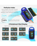 Dr Trust Professional Series Finger Tip Pulse Oximeter With Audio Visual Alarm and Respiratory Rate(Blue)-202