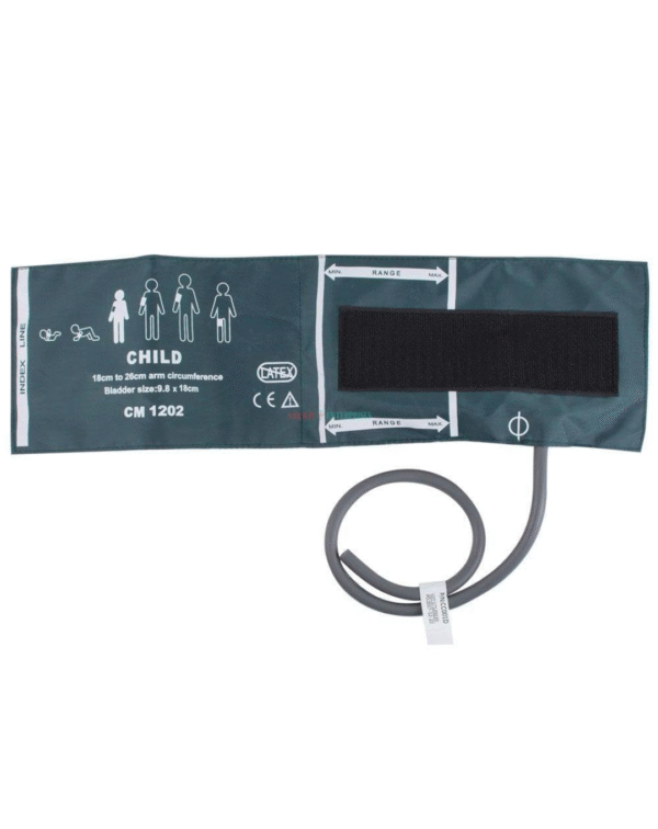 TENTABS Pediatric Arm BP Cuff For CMS 5100 / CMS 8000 Patient Blood Pressure Monitor, Grey - Image 2