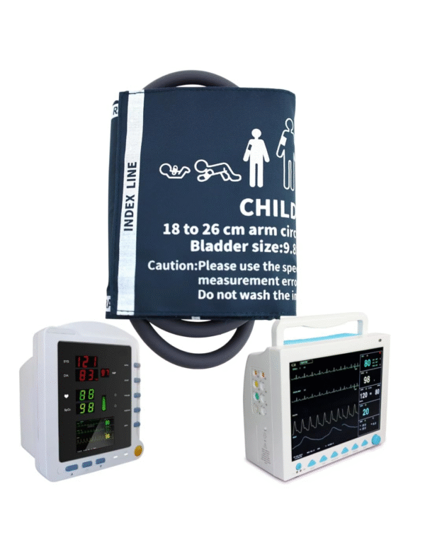 TENTABS Pediatric Arm BP Cuff For CMS 5100 / CMS 8000 Patient Blood Pressure Monitor, Grey - Image 3
