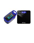 Dr Trust Professional Series Finger Tip Pulse Oximeter (Blue) & Dr Trust (USA) Electronic Zen Rechargeable Digital Personal Weighing Scale