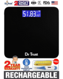 Dr Trust Professional Series Finger Tip Pulse Oximeter (Blue) & Dr Trust (USA) Electronic Zen Rechargeable Digital Personal Weighing Scale