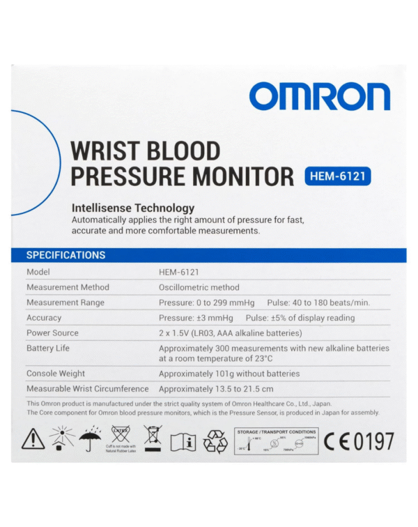 Omron HEM 6161 Fully Automatic Wrist Blood Pressure Monitor - Image 4