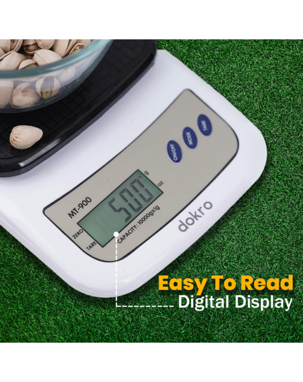 Dokro Digital Kitchen Scale(White), Kitchen Weighing Scale with High-Precision Sensors - Image 2