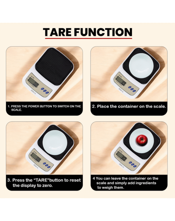 Dokro Digital Kitchen Scale(White), Kitchen Weighing Scale with High-Precision Sensors - Image 4