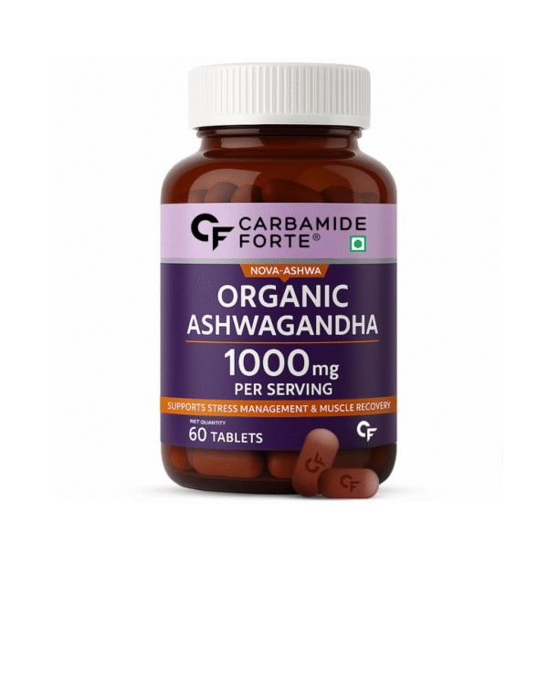 Carbamide Forte Organic Ashwagandha 1000mg Tablets|Stress & Anxiety Relief Tablets