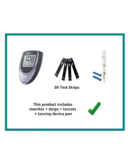 Dr. Morepen GlucoOne Blood Glucose Monitor Model BG-03 with 50 Strips | Silver