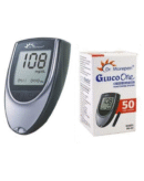 Dr. Morepen GlucoOne Blood Glucose Monitor Model BG-03 with 50 Strips | Silver