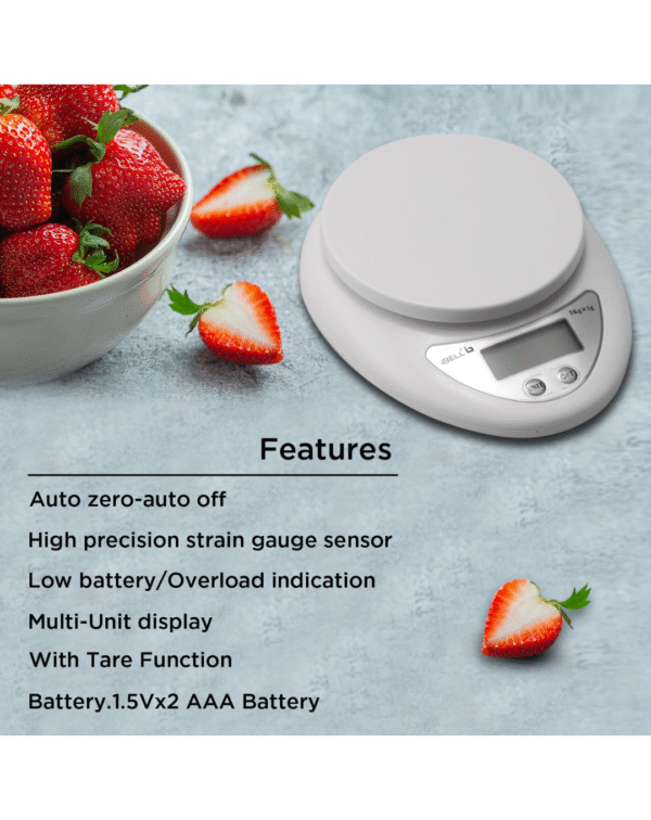 iBELL Digital Kitchen Weighing Scale for Health, LCD Display, High Precision Sensors - Image 3