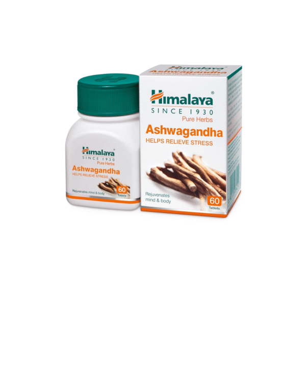Himalaya Ashwagandha General Wellness Tablets | Stress Relief | Rejuvenates Mind & Body - 60 Tablets