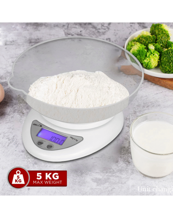 iBELL Digital Kitchen Weighing Scale for Health, LCD Display, High Precision Sensors - Image 4