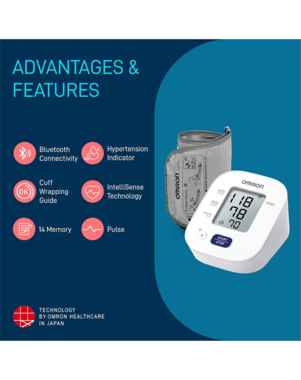 Omron HEM 7140T1 Bluetooth Arm Blood Pressure Monitor - Image 3