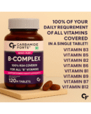 Carbamide Forte Vitamin B-Complex Tablets - 100% RDA for B Vitamins with B1, B2, B3, B5, B6, B9 & Vitamin B12
