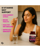 Carbamide Forte Vitamin B-Complex Tablets - 100% RDA for B Vitamins with B1, B2, B3, B5, B6, B9 & Vitamin B12