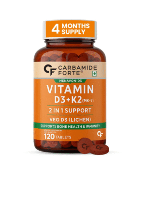 Carbamide Forte Vitamin D3 K2 | Vitamin D3 K2 Supplement for Bone & Heart Health