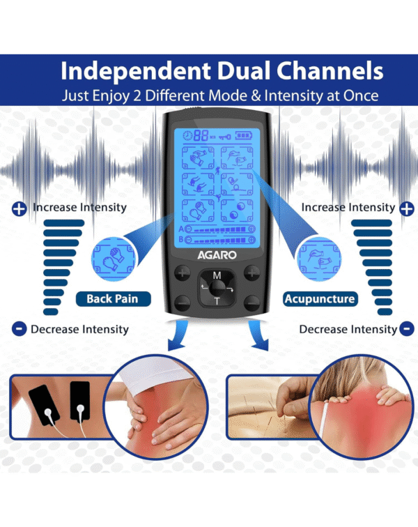 AGARO Dual Channel TENS Massager TM2421 24 Modes, 20 Intensity Levels - Image 3