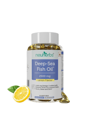 Neuherbs Deep Sea Omega 3 Fish Oil - Omega 3 Supplement Triple Strength 2500 Mg (Essential Fatty Acid Combination of 1486 mg 892 mg EPA 594 mg DHA/serving)