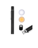 NEXT GEEK Pen Torch for Doctors, Nurses Dual Light Yellow White Light Beam Pen Light for Checking Oral, Pupil, Eyes, Ears, Nasal Cavity etc Rechargeable Black (1 Year Warranty)
