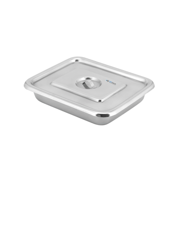 Kashi Surgicals Stainless Steel with Cover Instrument Tray with Lid (10x8 Inch)