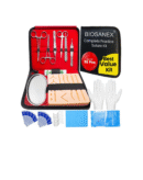 BIOSANEX® Complete Suture Kit for Medical Students – 35 Piece Practice Set with Realistic Pad, Suturing Tools, Needles & Threads – Ideal for MBBS, Nursing & Paramedical Training, Perfect for Future Doctors & Nurses.