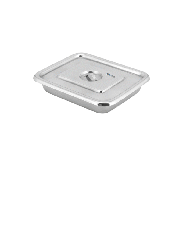 Kashi Surgicals Stainless Steel with Cover Instrument Tray (With Lid) 8" x 6"