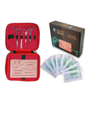 Opsys Premium Suture Practice Kit Including Large Silicone Suture Training Practice Pad and Suture Tool kit, Silicone Suture Practice Model for Medical Students