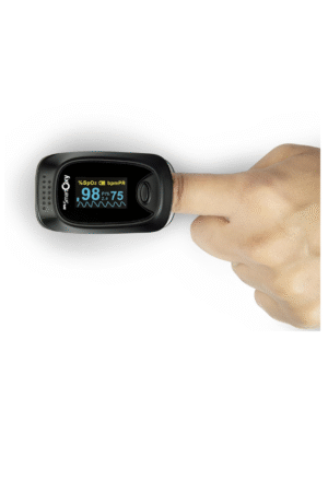 BPL Medical Technologies BPL Smart Oxy Finger Tip Pulse Oximeter (Black)|High Accuracy|SPO2|Perfusion Index| OLED Display| CE Certified| Heart Rate|