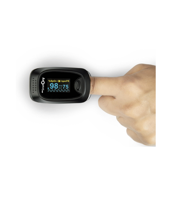 BPL Medical Technologies BPL Smart Oxy Finger Tip Pulse Oximeter (Black)|High Accuracy|SPO2|Perfusion Index| OLED Display| CE Certified| Heart Rate|