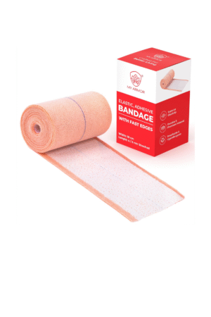 MY ARMOR Premium Elastic Adhesive Bandage for Support & Pain Relief, 10cm x 4mt,1 Piece