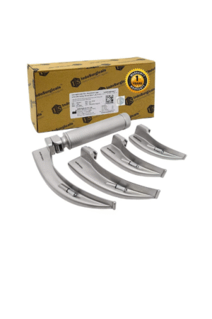IS IndoSurgicals Laryngoscope Set (Blade Sieze 1, 2, 3 & 4, Macintosh Type)
