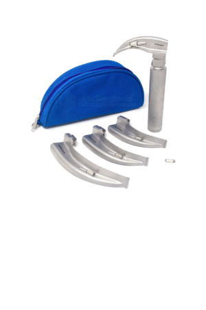 IS IndoSurgicals LED Laryngoscope Set with Adult Macintosh 1, 2, 3 and 4 Type Blade
