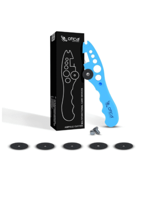 OTICA Ampoule Cutter for Doctors Nurse, Glass Bottle Cap Remover Cutter Ampule Breaker for Hospital and Clinic (Blue)