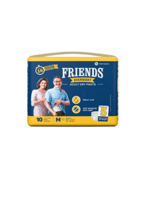 Friends Overnight Adult Diapers Pants Style - 30 Count (Medium) with odour lock