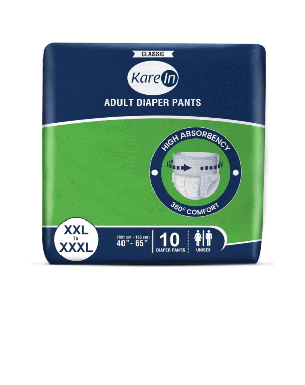 KareIn Classic Adult Diaper Pants, XXL-XXXL, 101-165 Cm (40"- 65"), 10 Count