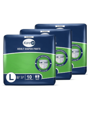 KareIn Classic Adult Diaper Pants, Large 90-120 Cm (35"- 47"), 30 Count