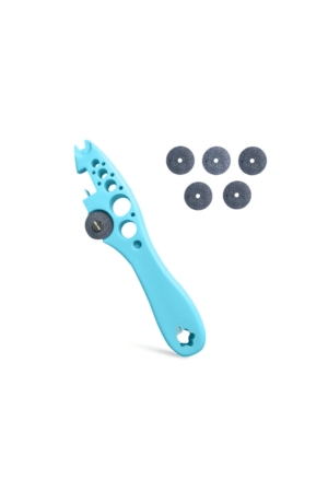 HASTHIP® Ampule Cutter with 5 Replaceable Grinding Wheels, Ampoule Cutter for Doctors, Glass Bottle Cutter, Ampule Breaker, Suitable for Home Daily or Medical Use, Cut The Ampoule (Blue)